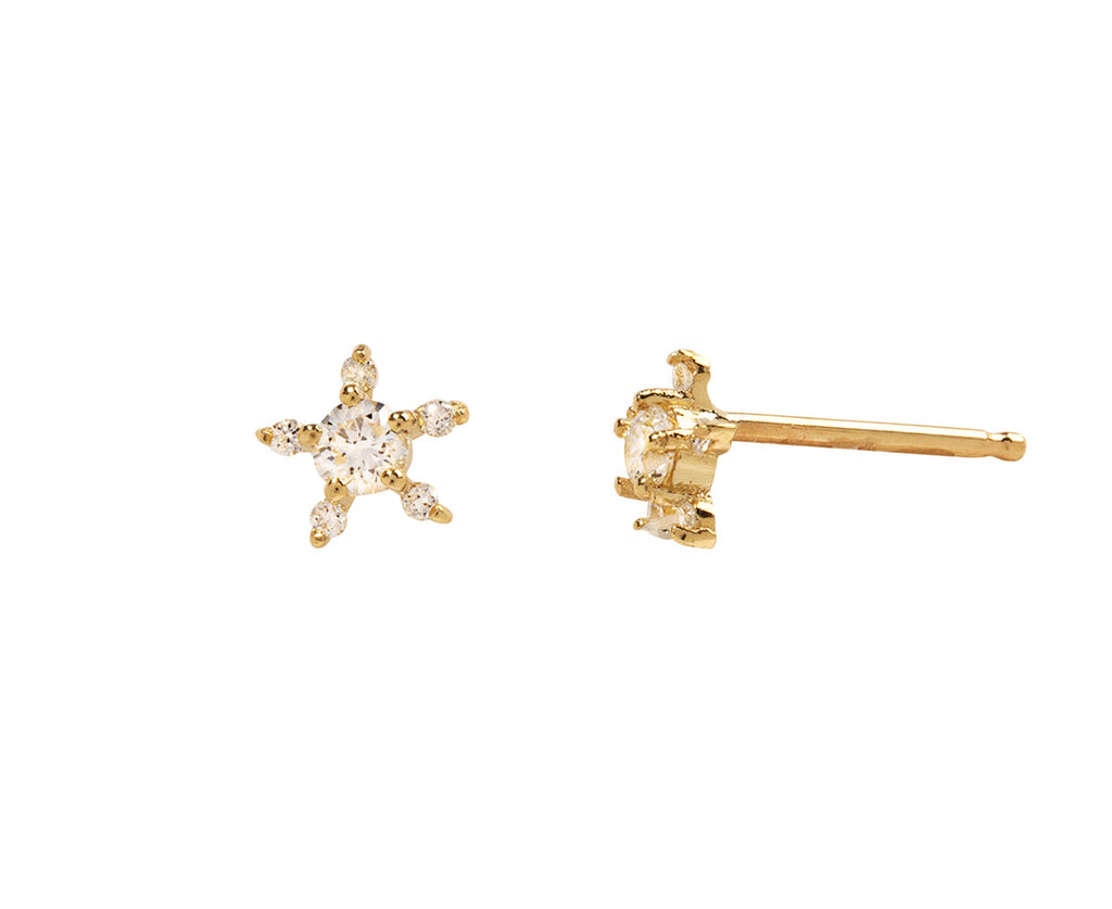 Diamond Sprout Stud Earrings