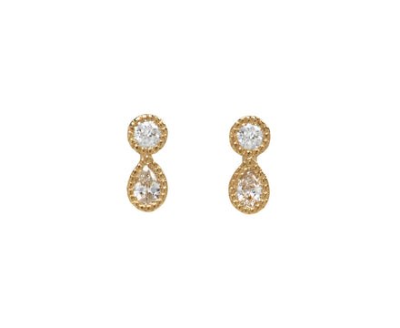 Jennie Kwon Diamond Dewdrop Stud Earrings