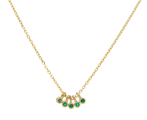 Jennie Kwon Emerald Milestones Pendant Necklace