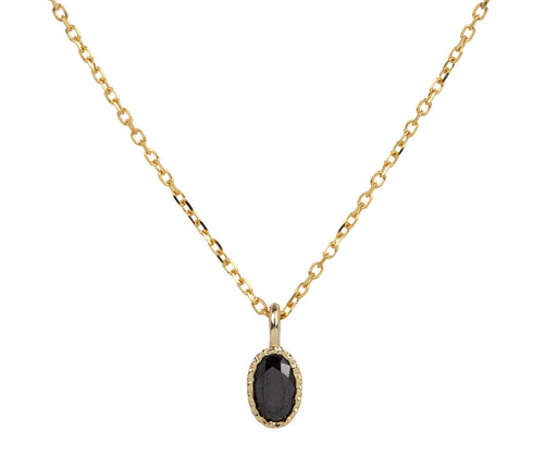 Jennie Kwon Oval Black Diamond Wisp Necklace