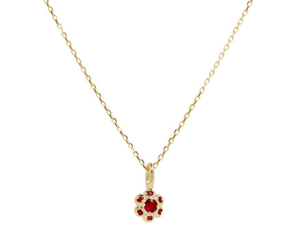 Ruby Flower Necklace