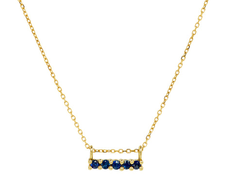 Jennie Kwon Blue Sapphire Pendant Necklace