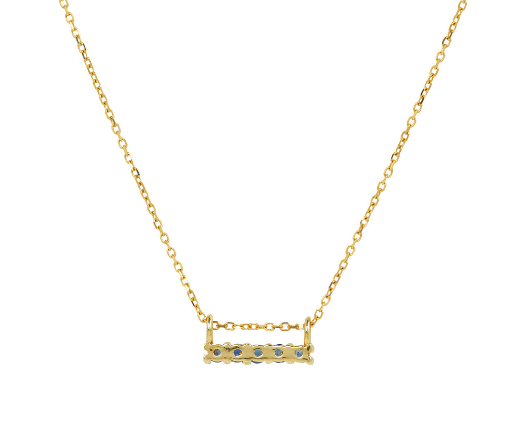 Jennie Kwon Blue Sapphire Pendant Necklace - back View