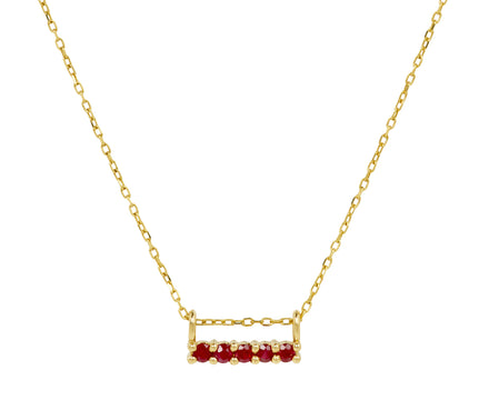 Jennie Kwon Five Ruby Pendant Necklace