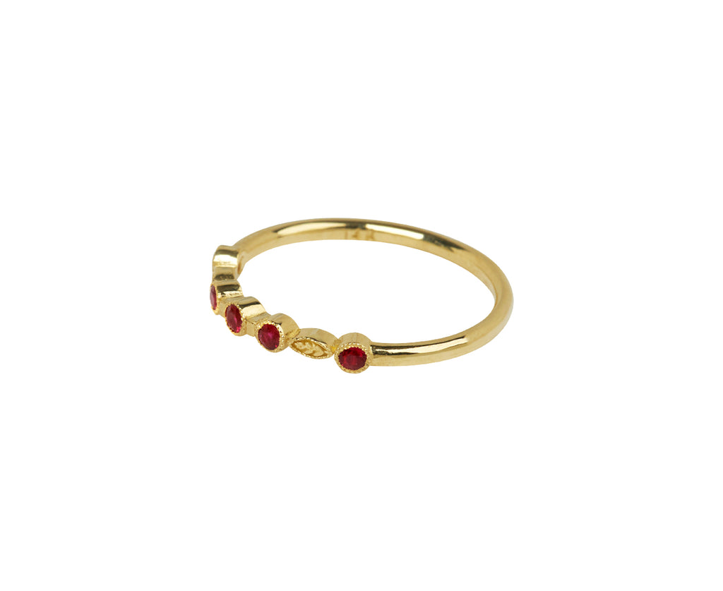 Jennie Kwon Ruby Pebble Leaf Band - Side View