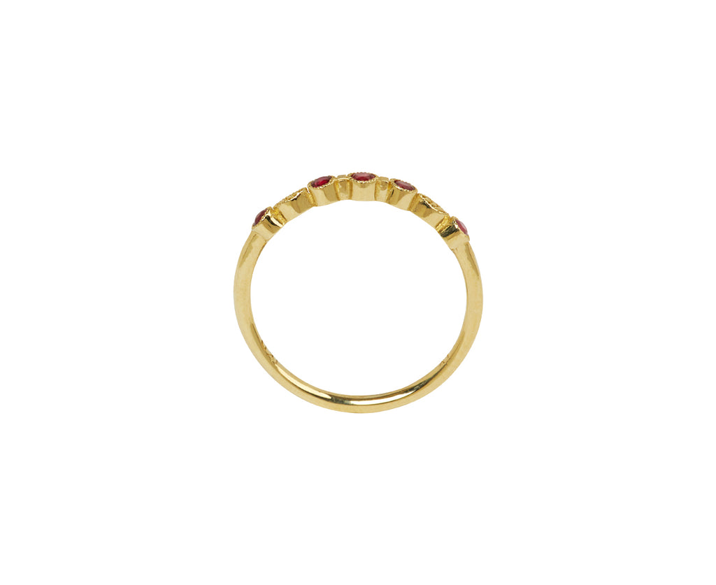 Jennie Kwon Ruby Pebble Leaf Band - Top Down View