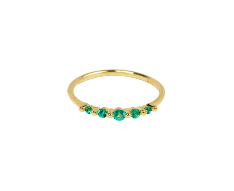 Jennie Kwon Emerald Crown Pebble Band