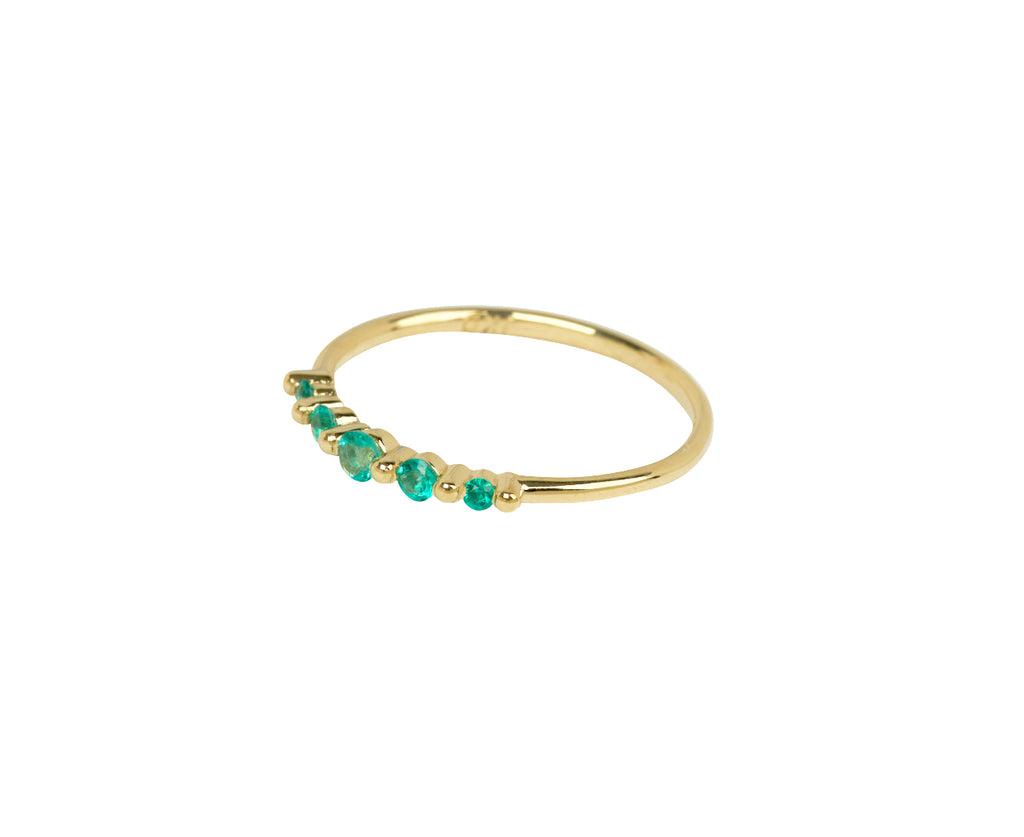 Jennie Kwon Emerald Crown Pebble Band - Side View