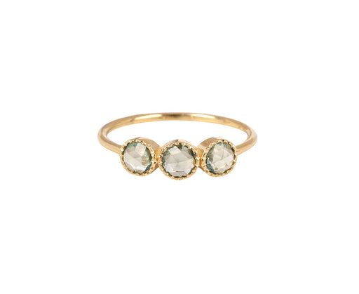 Jannie Kwon Green Sapphire Aria Ring
