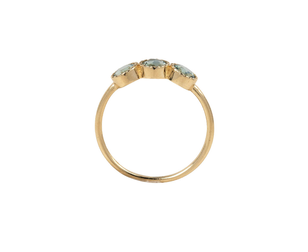 Jannie Kwon Green Sapphire Aria Ring - Side View