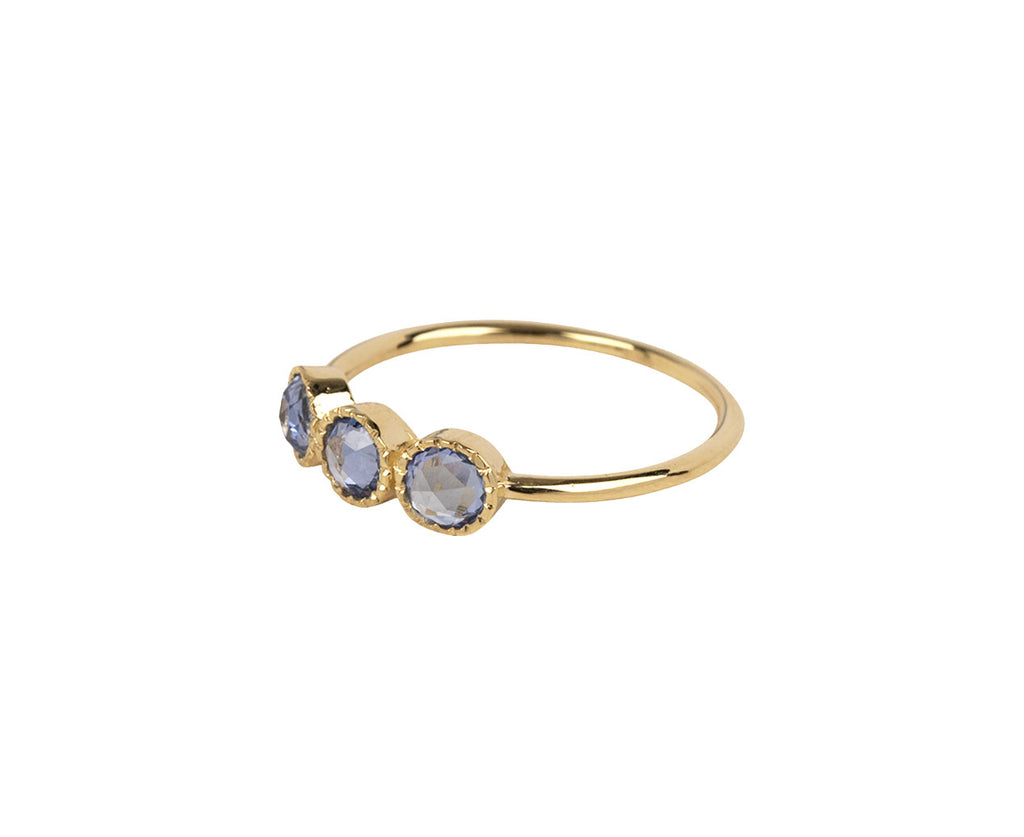Jennie Kwon Blue Sapphire Aria Ring - Angled View