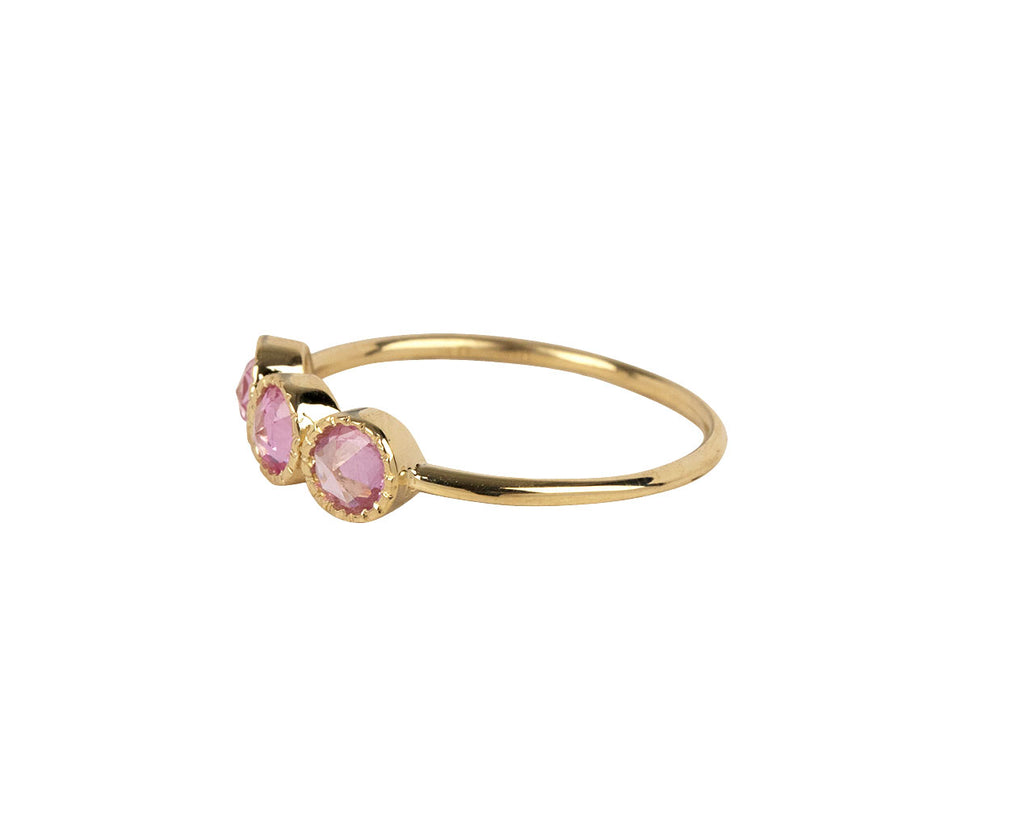 Jennie Kwon Pink Sapphire Aria Ring - Angled View