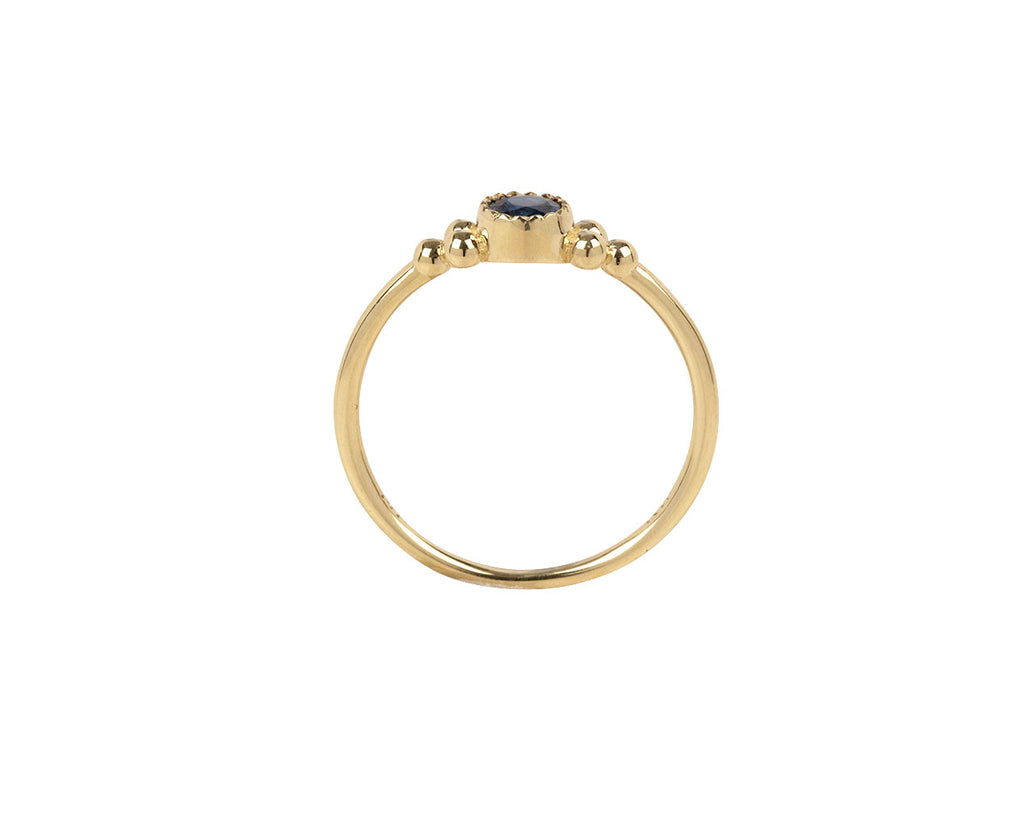 Jennie Kwon Blue Sapphire Seville Ring - Side View