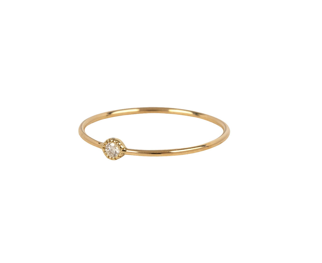 Jennie Kwon Diamond Moondrop Ring - Angled View