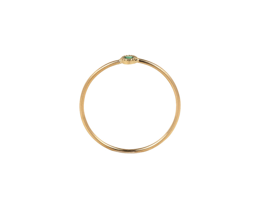 Jennie Kwon Emerald Moondrop Ring - Side View