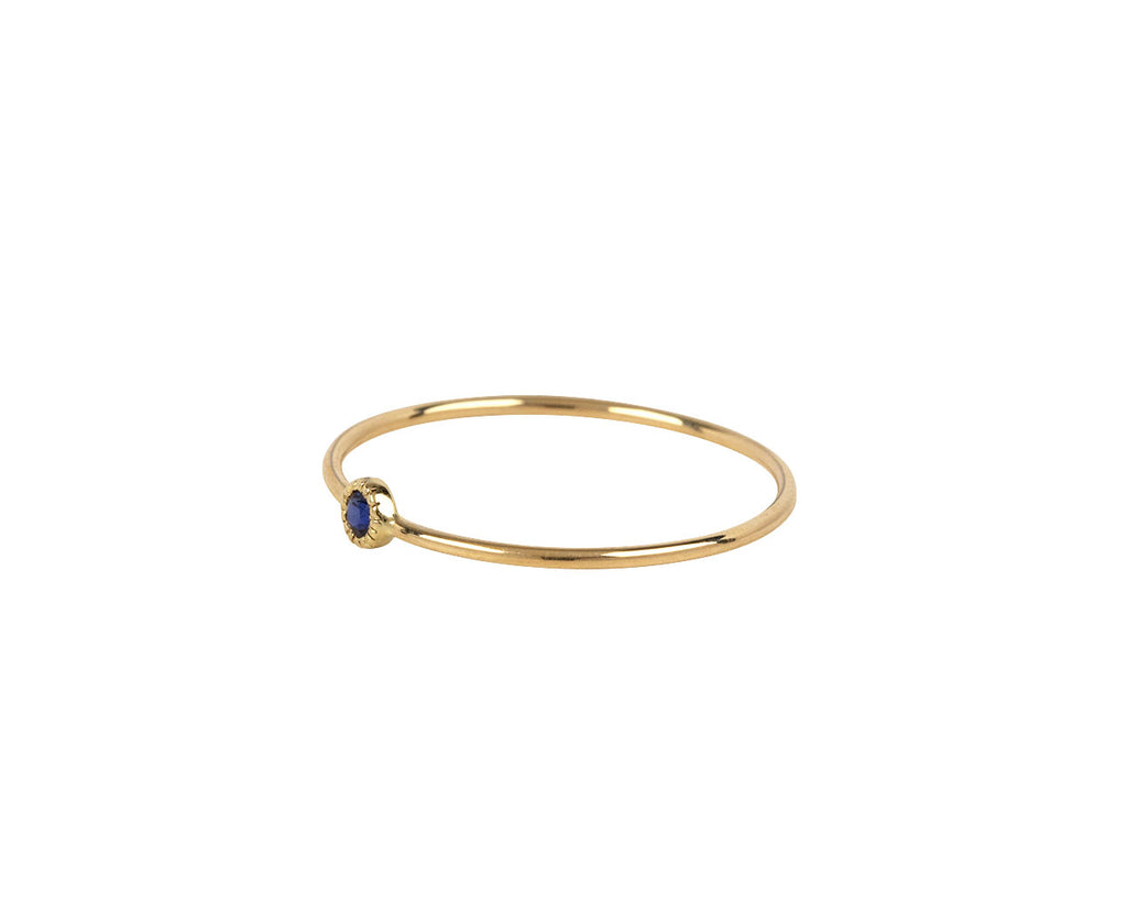Jennie Kwon Sapphire Moondrop Ring - Angled View