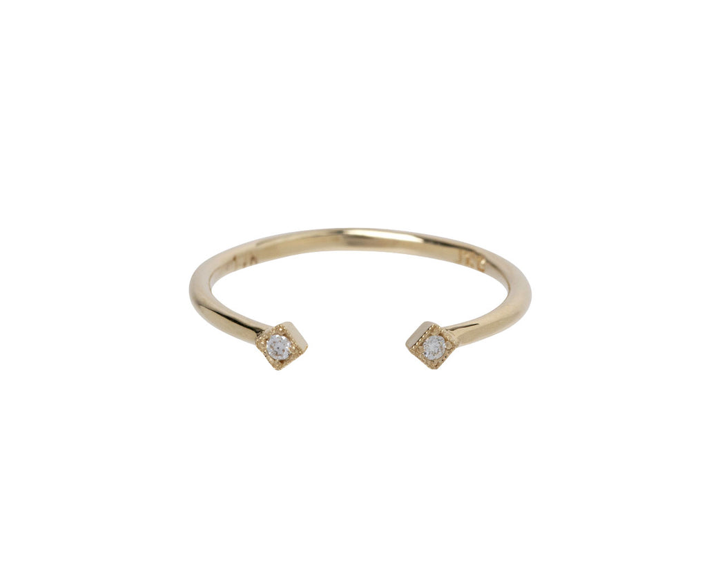 Jennie Kwon Diamond Deco Square Cuff Ring
