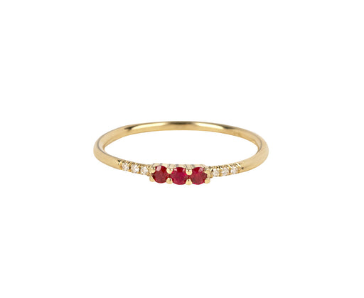 Jennie Kwon Rubies and Diamond Equilibrium Ring