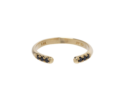 Jennie Kwon Black Diamond Chubby Equilibrium Cuff Ring