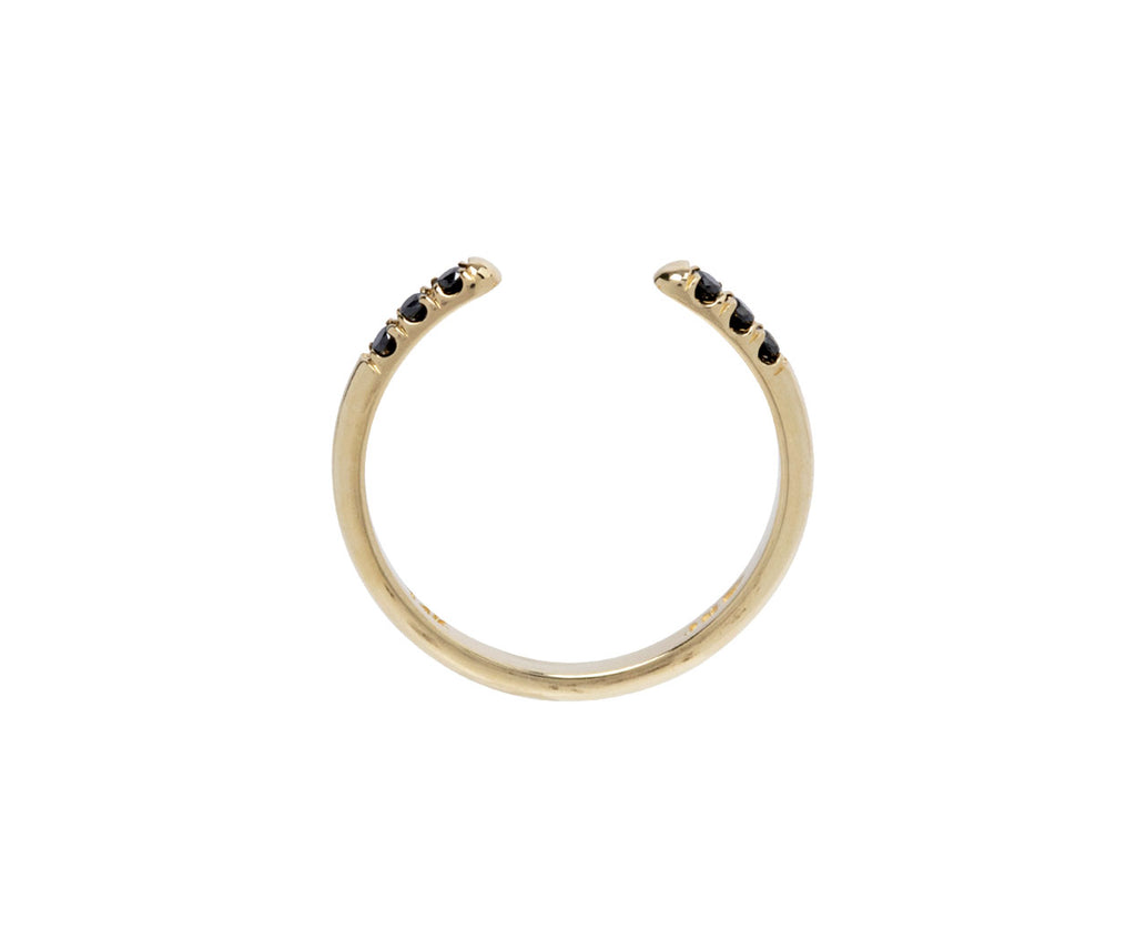 Jennie Kwon Black Diamond Chubby Equilibrium Cuff Ring - Side View