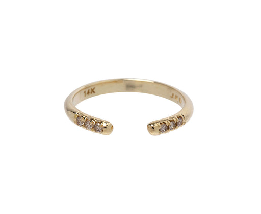 Champagne Diamond Chubby Equilibrium Cuff Ring