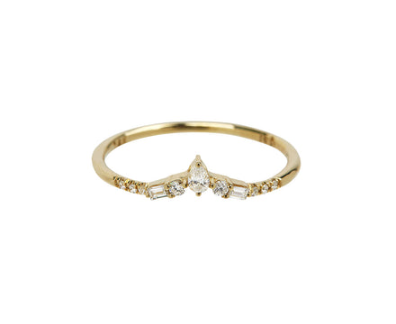 Jennie Kwon Diamond Baguette Peak Equilibrium Ring