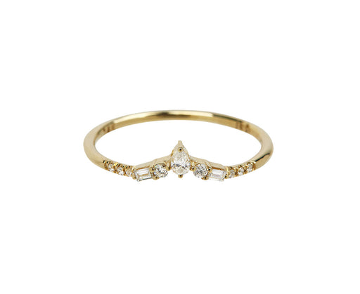 Jennie Kwon Diamond Baguette Peak Equilibrium Ring