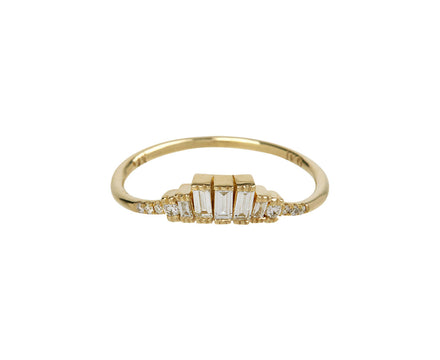 Jennie Kwon Diamond Baguette Crown Arch Ring