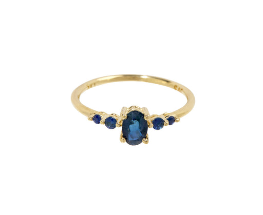 Blue Sapphire Pebble Ring