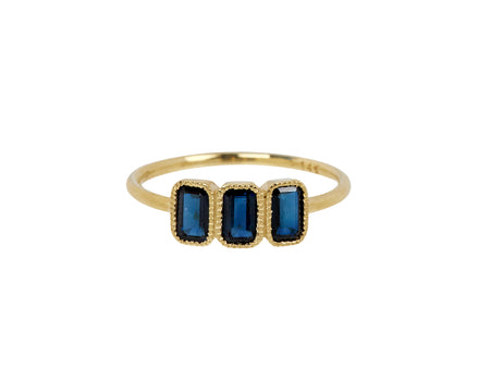Jennie Kwon Blue Sapphire Campana Ring