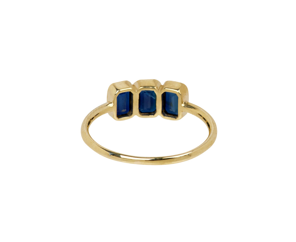 Jennie Kwon Blue Sapphire Campana Ring - Back View