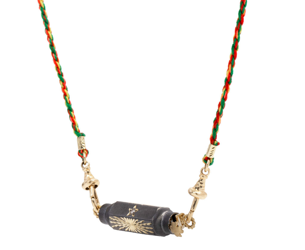 Marie Lichtenberg Blackened Baby Shining Star Locket Necklace Side View