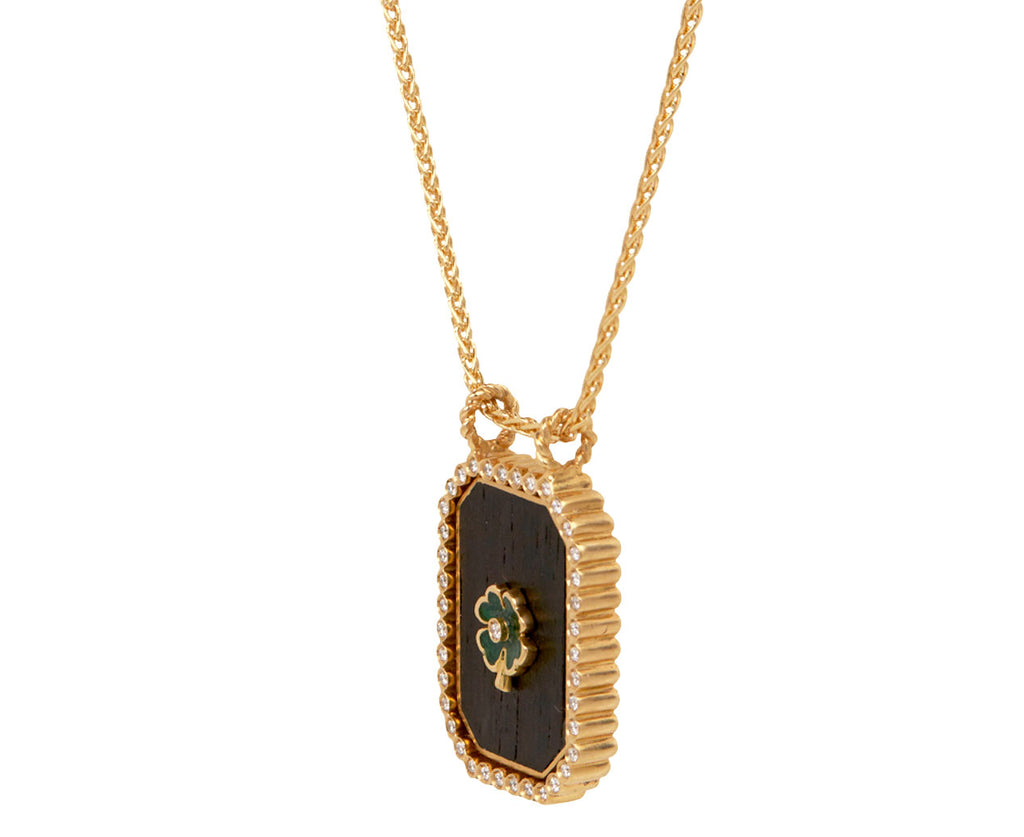 Mini Clover Ebony Scapular Necklace