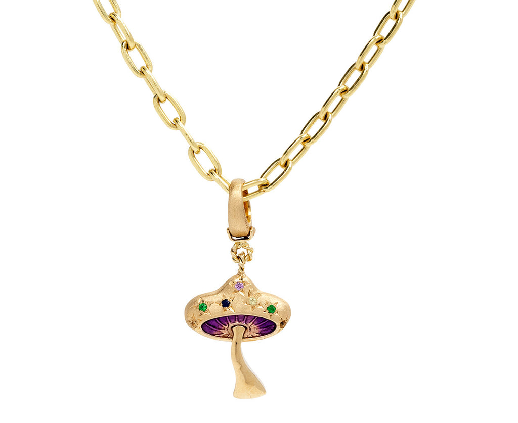 Marie Lichtenberg Rainbow Sapphire Small Mushroom Charm ONLY On Chain