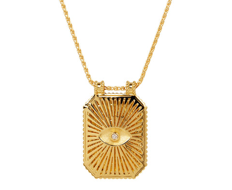 Gold Evil Eye Scapular Necklace