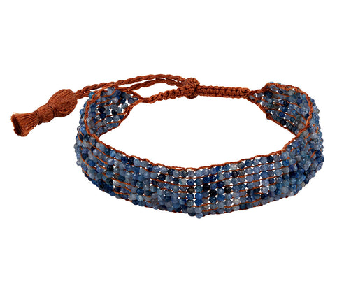 Lena Skadegard Kyanite Crochet Tassel Bracelet