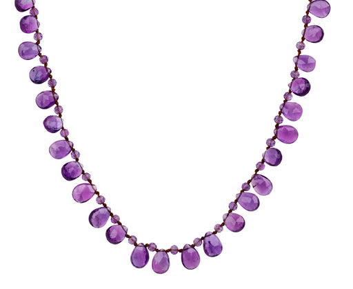 Lena Skadegard Amethyst Petal Beaded Necklace