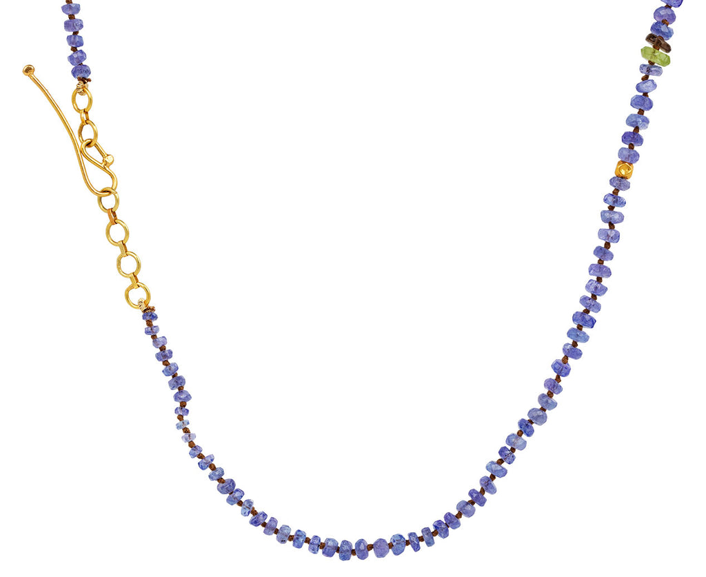 Lena Skadegard Tanzanite Necklace With Peridot Beads - Closure