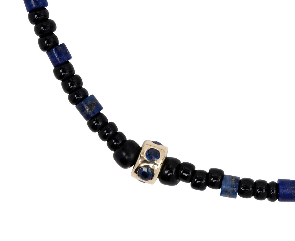 Luis Morais Sapphire Charm Beaded Bracelet - Closeup