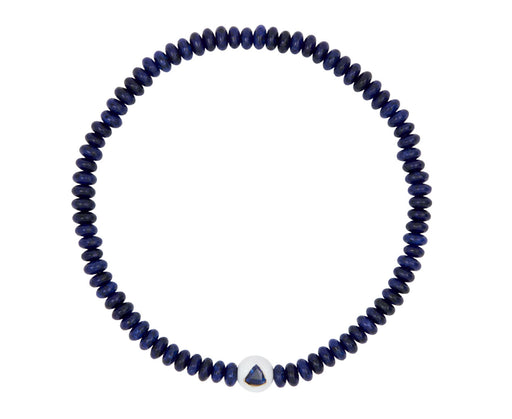 Luis Morais Sapphire Trillion on Beaded Bracelet