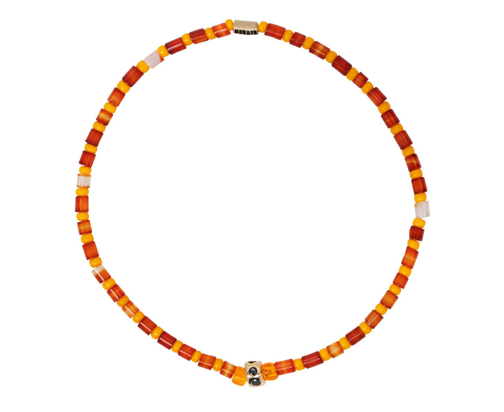 Luis Morais Sunset Colored Beaded and Diamond Charm Bracelet