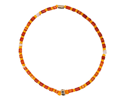 Luis Morais Sunset Colored Beaded and Diamond Charm Bracelet
