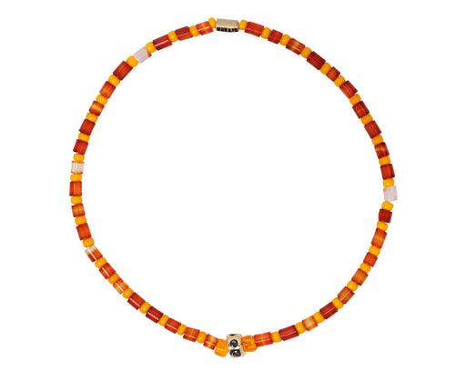 Luis Morais Sunset Colored Beaded and Diamond Charm Bracelet