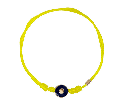 Luis Morais Yellow Cord Evil Eye Charm Bracelet
