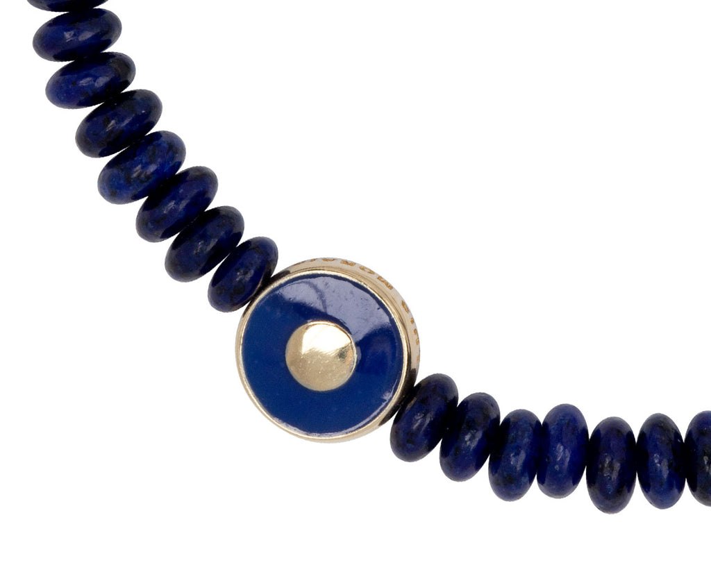 Luis Morais Lapis Evil Eye Beaded Bracelet - Closeup