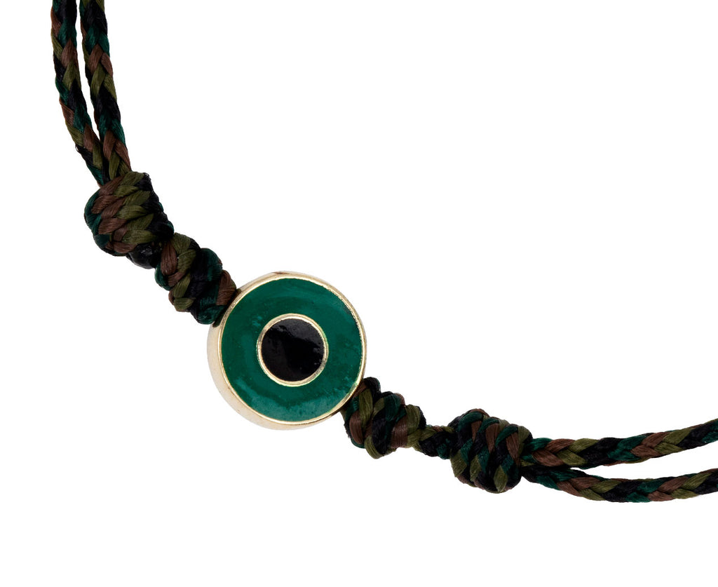 Luis Morais Multi-Colored Cord Evil Eye Charm Bracelet - Closeup