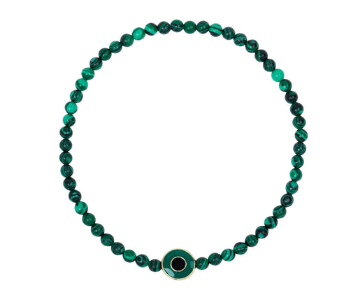 Luis Morais Malachite Evil Eye Beaded Bracelet