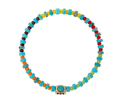Luis Morais Shield Me Turquoise and Glass Beaded Bracelet