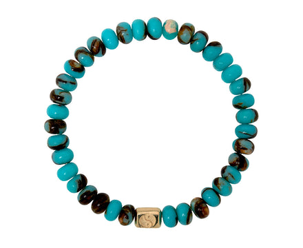 Luis Morais Yin Yang on Copper Jasper Beaded Bracelet