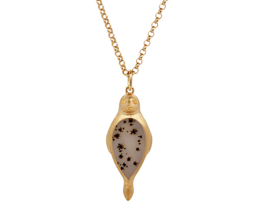 Lunar Rain Selkie Seal Pendant Necklace